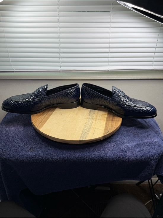 Mauri Made In Italy Genuine Alligator Penny Loafers (Men’s 11.5 Extra Wide) main image 7